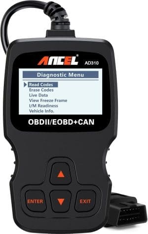 ANCEL AD310 OBD2-Diagnosegerät Auto, Lesegerät Auto-OBD-II-Diagnosetools, Motorfehlercodeleser, OBD2-Autodiagnosegerät für alle Fahrzeuge seit 1996 und neuer (schwarz)