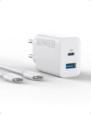 Anker 20W USB C Ladegerät, iPad Netzteil, USB-Schnellladenetzteil, iPad Ladegerät, Kompatibel mit iPhone 16/15/iPhone 15 Plus/iPhone 15 Pro/iPhone 15 Pro Max/iPad und mehr (mit 150cm USB-C Kabel)