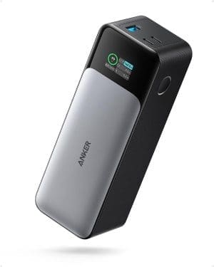 Anker 737 Powerbank (PowerCore 24K), 24.000 mAh externer Akku mit 3 Anschlüssen, 140 W Leistung, digitales Display, kompatibel mit iPhone 13-Serie, Galaxy, MacBook, Dell, AirPods und mehr