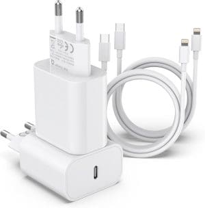 Apple MFi Zertifiziertes 4er Pack 25W Schnellladegerät, USB C Ladegerät mit iPhone 14 Ladekabel 2m, iPhone Netzteil, Netzstecker, Schnellladekabel, Lightning Kabel für iPhone 14/13/12/11/XS