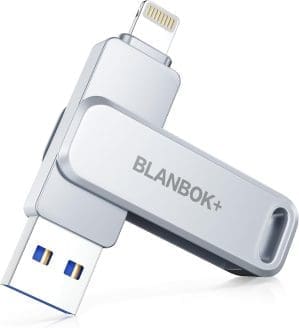 BLANBOK+ Apple MFi-zertifizierter USB Stick 256G für iPhone, Externer iPhone Stick Speicherstick USB External Memory Stick für iPhone Photostick Lightning Backup für iPhone/iPad/Android/PC