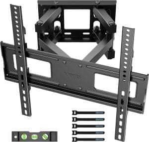 BONTEC TV Wandhalterung Schwenkbare Neigbare TV Halterung Vollbewegung für 23-70 Zoll Flach & Curved LCD LED Fernseher oder Monitor bis zu 45kg, Max VESA 400x400mm