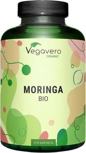 Bio-Moringa-Kapseln | Hohe Dosis: 1800 mg | Preis-Leistungs-Gewinner 2024* | 270 Kapseln | Laborgeprüft | Bio Moringa Oleifera | Vegan & ohne Zusatzstoffe | Deutsche Produktion von Vegavero®