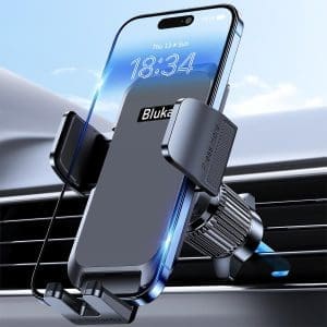 Blukar Handyhalterung für die Lüftung im Auto mit verbesserter stabiler Version und Ein-Knopf-Entriegelung, 360° drehbare Auto-Handyhalterung für iPhone, Galaxy und andere Android-Smartphones