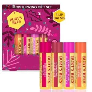 Burt's Bees Lippenbalsam mit Bienenwachs-Bounty-Frucht (süßer Pfirsich, Wassermelone, Granatapfel und Drachenfrucht-Zitrone)