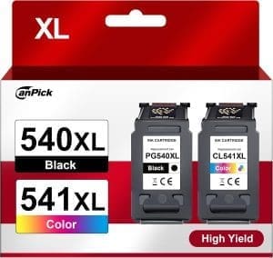 CanPick 540XL 541XL Multipack Ersatz für Canon Druckerpatronen 540 541 XL Schwarz Color PG 540 PG-540 CL 541 für Canon Pixma TS5150 MG3600 MG3650S MG3650 MG4250 MX475 TS5100 MG3150 MG3500 MG4200 MX535