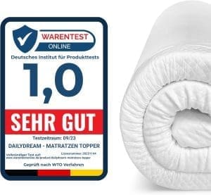 Dailydream viskoelastischer Matratzentopper „Model M“ mit Memory Foam Effekt, 140x200x5cm, Edition Standard