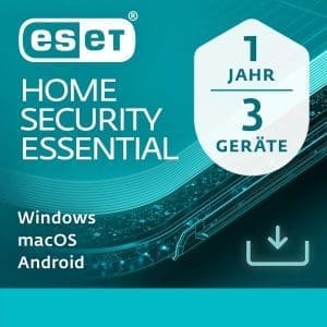 ESET HOME Security Essential 2024 | 3 Geräte | 1 Jahr | inklusive Sicheres Banking & Surfen, Sicheres Heimnetzwerk, Webcam-Schutz | Windows, macOS und Android | Aktivierungscode per E-Mail