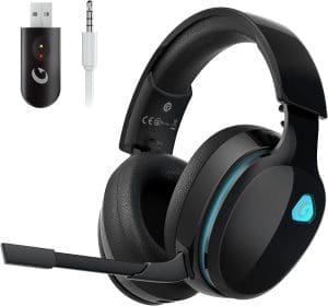 Gvyugke 2,4 GHz kabelloses Gaming-Headset für PC, PS4, PS5, Mac, Switch, kabellose Bluetooth-Kopfhörer mit abnehmbarem Mikrofon mit Geräuschunterdrückung, 3,5-mm-Kabelmodus für Xbox-Serie