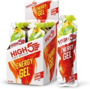 HIGH5 Energy Gel, schnelle und dauerhafte Energie im leicht zu öffnenden Portionsbeutel, mit natürlichem Fruchtsaft – Multipack 20 x 40 g 664441 gelb 800