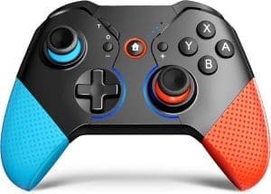 ISENPENK Switch Controller, Wireless Controller für Switch mit Aufwachen, Bluetooth Gamepad Joy Con Remote Kabellos Griff mit Makro Turbo Shock RGB Licht Griff für Kinder Erwachsene