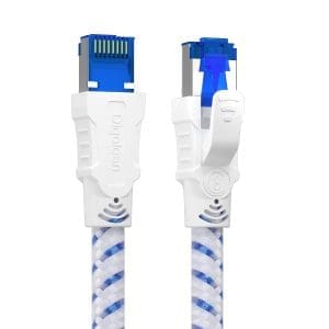 LAN-Kabel, 10 m, Cat 8-Netzwerkkabel, Ethernet-Kabel, Gigabit-Patchkabel, 40 Gbit/s, 2000 MHz, S/FTP High Speed ​​mit RJ45-Anschluss für PS5, Xbox, Switch, Laptop, Router, schneller als Cat 6/Cat 7