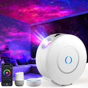 MILFECH LED Smart Sternenhimmel Projektor, WLAN Sternenprojektor Lampe RGB Dimming mit 3D Galaxy,Sprachsteuerung/Timer,Kompatibel mit Alexa Google Assistant,Nachtlicht für Kinder Party Weihnachten