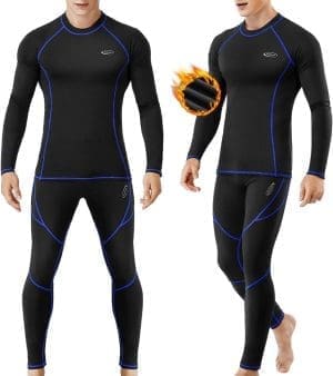 MOBIUSPHY Thermounterwäsche Herren, Funktionsunterwäsche Skiunterwäsche Winter Thermowäsche Set Warm Weich Funktionswäsche atmungsaktiv Thermo Unterwäsche Thermounterhemd Thermounterhose für Männer