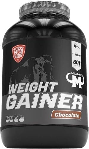 Mammut Nutrition Crash Weight Gainer Pulver Chocolate – 4,5 kg – 518 kcal/Shake für Gewichtszunahme – 80% Kohlenhydrate – 4-Komponenten Protein – Ideal für Ausdauer- und Leistungssportler