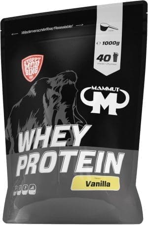 Mammut Nutrition Whey Protein, Vanille, Molke, Protein, Proteinshake, 1000 g