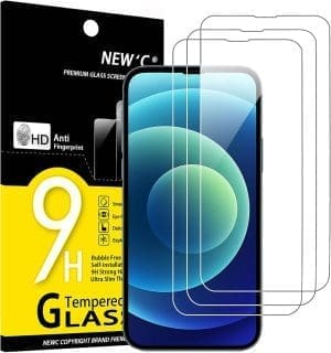 NEW'C 3 Stück, Panzer Schutz Glas für iPhone 14, 13, 13 Pro (6,1"), Frei von Kratzern, 9H Härte, HD Displayschutzfolie, 0,33mm Ultra-klar, Ultrabeständig