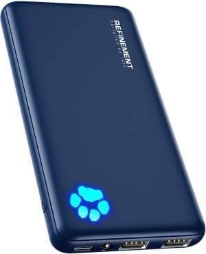 NIU Powerbank, ultradünner externer USB-C-Akku mit 10.000 mAh, drei 3A-Ausgänge, Handy-Powerbank mit Taschenlampe für iPhone, Samsung, Galaxy, Huawei, Oneplus, Xiaomi, Google, iPad, Airpods, Android und mehr