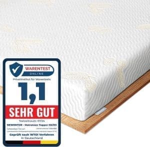 Newentor® Matratzen Topper 180x200cm H2 H3, Matratzentopper 180x200 Schlafsofa Bett Gelschaum, Mattress Topper 180x200 Boxspringbett Gel Bezug Kaltschaum 7CM Höhe