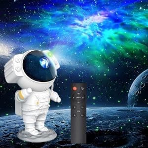 Nigecue Astronauten LED Sternenhimmel Projektor mit Fernbedienung, Sternenprojektor Nachtlicht Sterne Projektor mit Timer, LED Projektorlampe für Baby Kinder Schlafzimmer Heimkino Party Haus