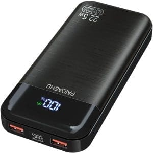 PAIDASHU Power Bank 27000mAh 22,5W Externer Handyakku PD20W Schnell Aufladende Powerbank USB C mit LED Display 3 Ausgänge & 2 Eingänge Tragbares Ladegerät für Smartphones (002)