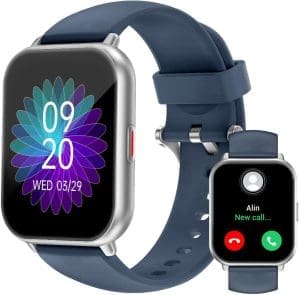 RUIMEN Smartwatch mit Telefonfunktion, Smartwatch für Männer und Frauen, HD-Touchscreen, Fitnessuhr mit SpO2-Überwachung, Herzfrequenzmesser, Schlafmonitor, Schrittzähleruhr, Multi-Trainingsmodi für