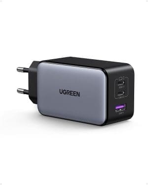 UGREEN Nexode X USB C Charger 100W Mini GaN Charger 3-Port PD Power Supply Compact Fast Charger PPS 45W Compatible with MacBook Pro, iPhone 16 Pro Max, 16, Galaxy S24 Ultra, Vision Pro