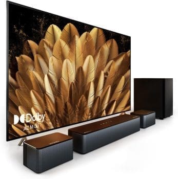 ULTIMEA 5.1 Soundbar mit Dolby Atmos, 3D Surround Sound System, Soundbar für TV-Geräte mit Subwoofer, 2 Rear-Lautsprechern, Soundbar Bluetooth 5.3 mit einstellbarem Bass, Poseidon D60