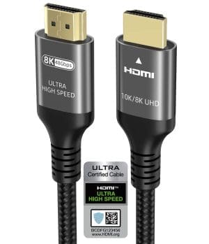 Ubluker 10K 8K 4K HDMI 2.1 Kabel, 3 m, zertifiziertes Ultra-High-Speed-HDMI-Kabel, 4K@120 Hz/144 Hz, 8K@60 Hz, 48 Gbit/s, eARC HDR10+ HDCP 2.3, kompatibel mit Mac, Soundbars, Gaming-PC, TV, PS5, Xbox