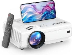 XuanPad Mini Beamer, 2024 Verbessertes 20000L WiFi Bluetooth Beamer, Mini Projektor HD 1080P Unterstützt, Heimkino Video Projector Kompatibel Mit Tv Stick/HDMI/USB/AV/Laptop/iPhone/Android