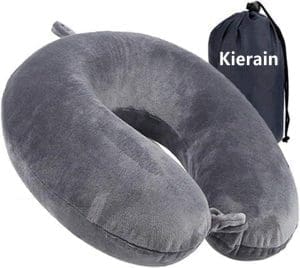 kierain Nackenkissen Flugzeug Reisekissen Memory Foam Nackenkissen Stützkissen luxuriöses kompaktes und leichtes Quick Pack für Camping Schlafrestkissen