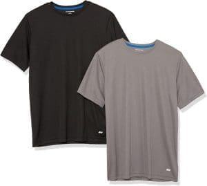 Amazon Essentials Herren Active Performance T-Shirt aus Tech-Stretch (Erhältlich In Big & Tall), 2er-Pack