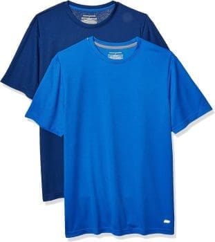 Amazon Essentials Herren Active Performance T-Shirt aus Tech-Stretch (Erhältlich In Big & Tall), 2er-Pack