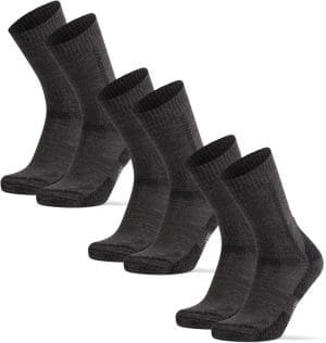 DANISH ENDURANCE Merino Wandersocken, Thermo Outdoor Socken & Trekkingsocken, Stark gepolstert, Merinowolle Socken, Anti-Blasen, Unisex, für Herren, Damen & Kinder, 3 Paar