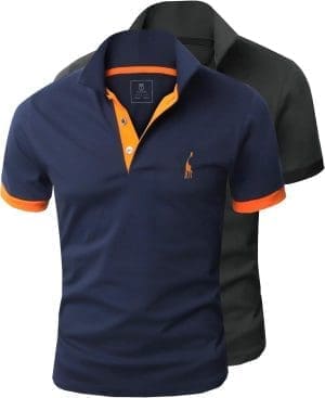 GLESTORE Poloshirt Herren Männer Hemd Herren Kurzarm Shirt Sommer