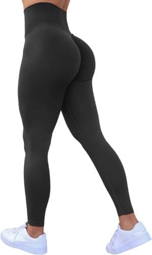 TAYOEA Damen Kompressions Sport Leggings Yoga Lange Leggings Slim Fit Fitnesshose Sporthosen Blickdicht Scrunch Butt Yogahose Nahtlos Push up Leggings Hohe Taille Übung Fitness Joggen