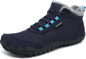 SAGUARO Winter Barfußschuhe Warm Gefüttert Winterschuhe für Damen Herren,EU Gr.36-48