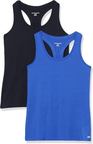 Amazon Essentials Damen Tech Stretch Racerback-Tanktop (erhältlich in Übergröße), Multi-Packs