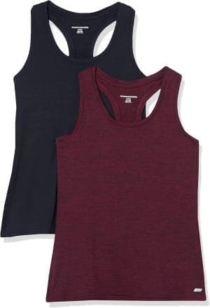 Amazon Essentials Damen Tech Stretch Racerback-Tanktop (erhältlich in Übergröße), Multi-Packs