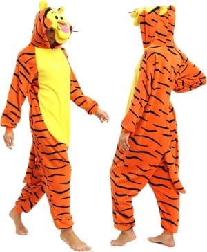 LBJR Erwachsene Cosplay Schlafanzug Tierkostüme Jumpsuit Onesie Nachtwäsche Overall Fasching Karneval Halloween Pyjama