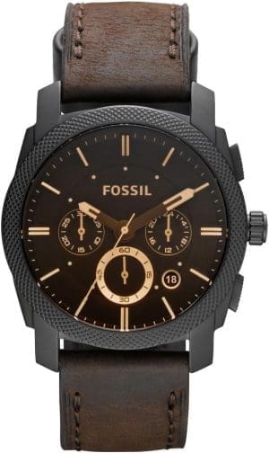 Fossil Machine Uhr für Herren, Chronographenwerk mit Edelstahl- oder Lederarmband