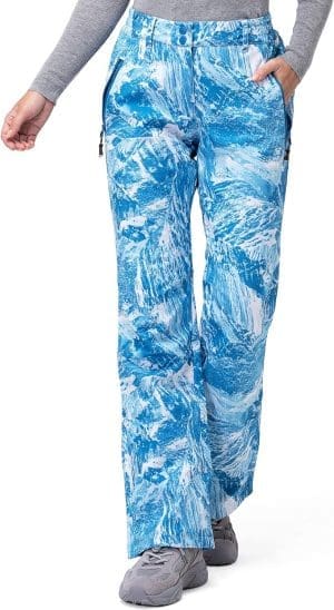 33,000ft Damen Skihose Outdoorhose Wasserdicht Winddichte Softshellhose Warm Gefütterte Trekkinghose Atmungsaktive Schnelltrocknende Thermohose Wanderhose Winter Ski Pants Women