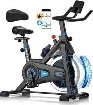 Neu DMASUN Heimtrainer Fahrrad, inklusive extra bequemer Sitzbezug, Ergometer Heimtrainer mit großer Halterung, leises Hometrainer Fahrrad Indoor, Schweres Schwungrad, Bis 160kg Belastbar Fitnessbike