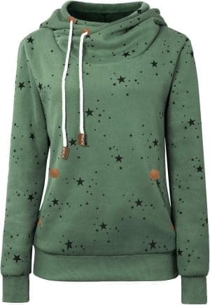 Cassiecy Damen Kapuzenpullover Winter Langarm Hoodie Pullover Baumwolle Casual Sweatshirt Winterjacke Mantel Outwear