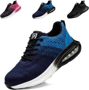 Sicherheitsschuhe Arbeitsschuhe S3 Herren Damen Leicht Arbeit Schuhe mit Stahlkappe Sommer Frauen Sportlich Schutzschuhe Sicherheit Sneaker Schuhe Turnschuhe