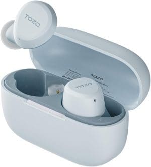 TOZO A1 Mini Bluetooth Kopfhörer 5.3 Kopfhörer Kabellos Bluetooth, In Ear Kopfhörer für kleine Ohren mit APP Steuerung, 32 Std Spielzeit Stereo Ohrhörer, IPX5 Wasserdicht Kabellose Kopfhörer - Blau