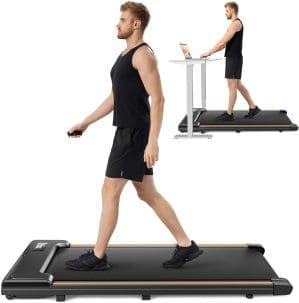 UMAY 2-in-1 Laufband für Zuhause klappbar 1650W, Walking Pad mit extra breitem 41 cm Laufband, rutschfest und stoßdämpfend Treadmill for Home mit Einer Tragfähigkeit von 115 KG