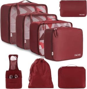 BAGAIL 8-teilige Packwürfel, Kleidertaschen, Packwürfel, Packwürfel, Packtaschen-Set für Urlaub und Reisen, Koffer-Organizer, Reisewürfel, Ordnungssystem für Koffer