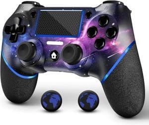 AceGamer Wireless Controller für PS4, Game Controller kompatibel mit PS4/Pro/Slim/PC Gamepad mit Turbo/Zurück Taste/Dual Vibration/6-Achsen Gyro Sensor/Touchpanel