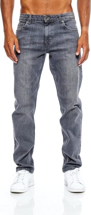 JEEL Herren-Jeans - Regular-Fit Straight-Cut - Stretch - Jeans-Hose Basic Washed